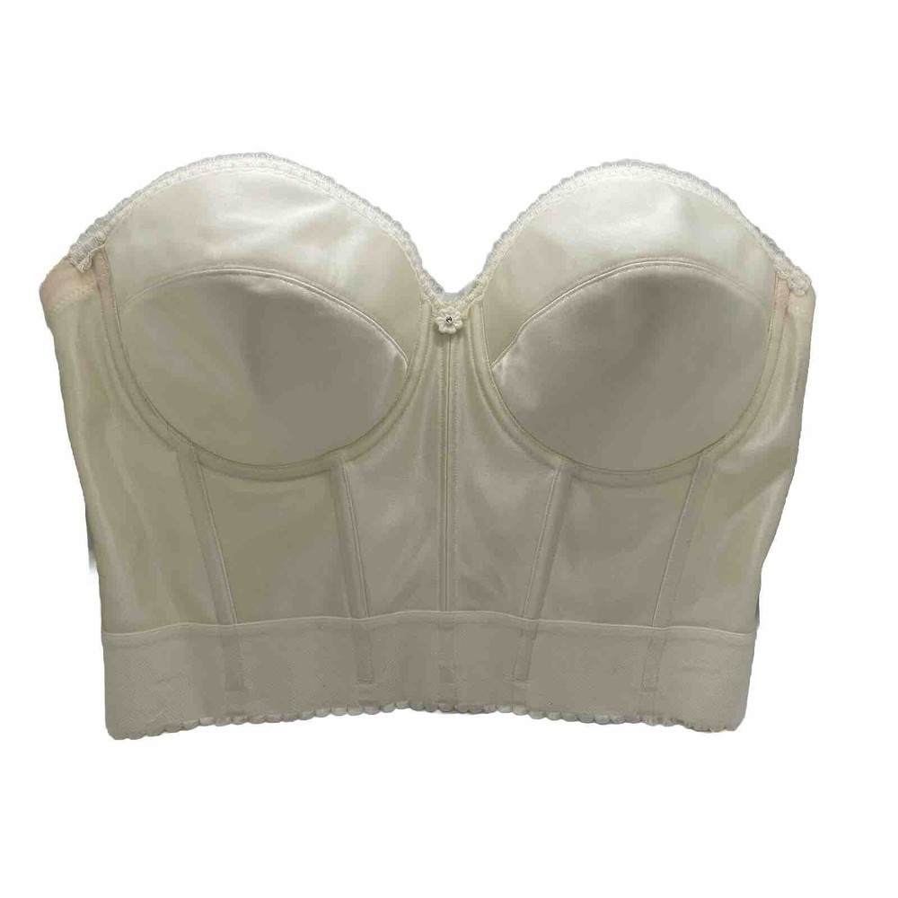 Dominique Ivory Satin Bridal Wedding Support Bustier Shape-wear Corset‎ Bra 38C